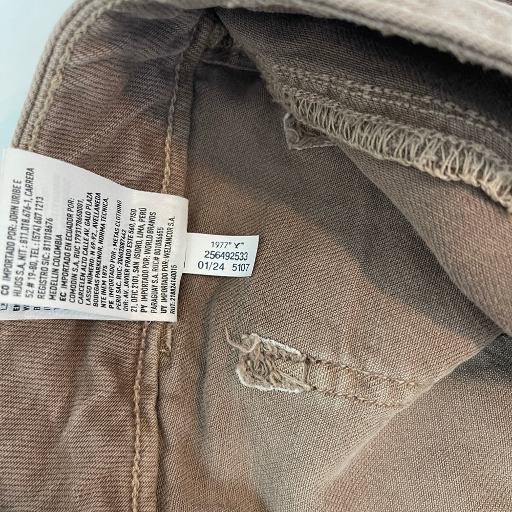 American Eagle Pants Womens 2 Brown Super High Rise Baggy Wide Leg Carpenter Y2K - Picture 5 of 8